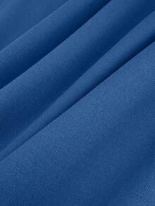 Customized Picture Print Sleeveless Nightgown, Comfortable Sleepwear E21 - Royal Blue - View 6