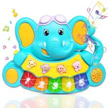 Piano-jouets pour bébés, jouets musicaux pour bébés, jouets lumineux pour bébés, jouets éducatifs précoces, jouets favorisant les capacités auditives et de réaction, cadeaux d'anniversaire, de Thanksgiving et de Noël pour bébés (certaines pièces sont envoyées aléatoirement)