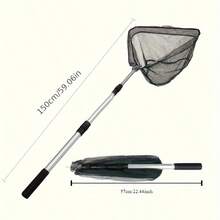 This Is A Retractable Folding Fishing Net With An Expandable And Retractable Handle And Adjustable Length. It Is An Integrated Fishing Net That Is Easy To Catch And Release, Ensuring That Both Big And Small Fish Won't Escape. - Multicolor - View 11