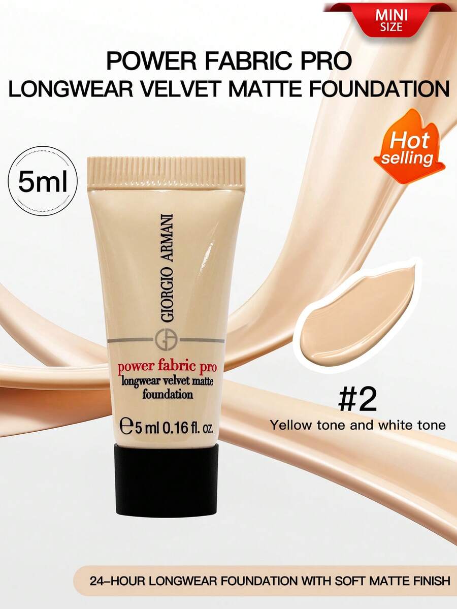 GIORGIO ARMANI POWER FABRIC PRO LONGWEAR VELVET MATTE FOUNDATION1.5#/2#[Mini Size]5ml - 5ml-#2 - View 1