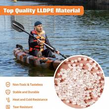 Fishing Kayak For Adults,12FT Sit On Top Kayak With Paddle, Comfortable Adjustable Seat, Durable Hard Shell Recreational Ocean Kayak For Lake River Sea - Orange & White - View 5