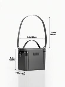 Meoky Large Capacity Insulated Lunch Bag With Shoulder Strap – Reusable Waterproof Cooler Tote For Women & Adults, Leakproof Thermal Bento Lunch Box With Thick Aluminum Lining, Ideal For Work, School, Office, Travel, Picnic & Camping - Black - View 3