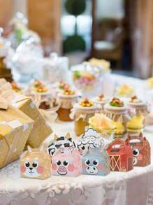 24 pièces Sacs-cadeaux thème animaux de ferme, boîtes-cadeaux créatives thème animaux, emballage en papier réutilisable, convient pour les cadeaux de fête, anniversaires, Noël, décorations de mariage, adapté aux fêtes d'anniversaire et célébrations