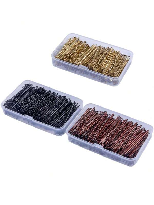 150 Stücke/Box Minimalistische wellenförmige Haarklammern, einfache Styling-Fixierungswerkzeuge, Metall-Haaraccessoires