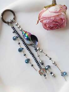 独特的手工釉花星形和心形装饰品简约手机挂件和吊坠背包装饰 - 彩色 - 查看 13