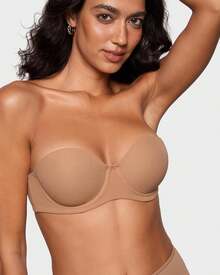 INLYRIC Women's Inbarely Plus Strapless Bra Full Coverage Lightly Lined Multiway Underwire Support Seamless Bras - Beige - View 9