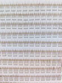 120 Stücke Klebstofffreie mühelose Meerjungfrau Schwanz Wimpern, braun und natürliche Fragment Mega-feine Einzelwimpern, perfekt für natürliches Make-up im Alltag, geeignet für Anfänger