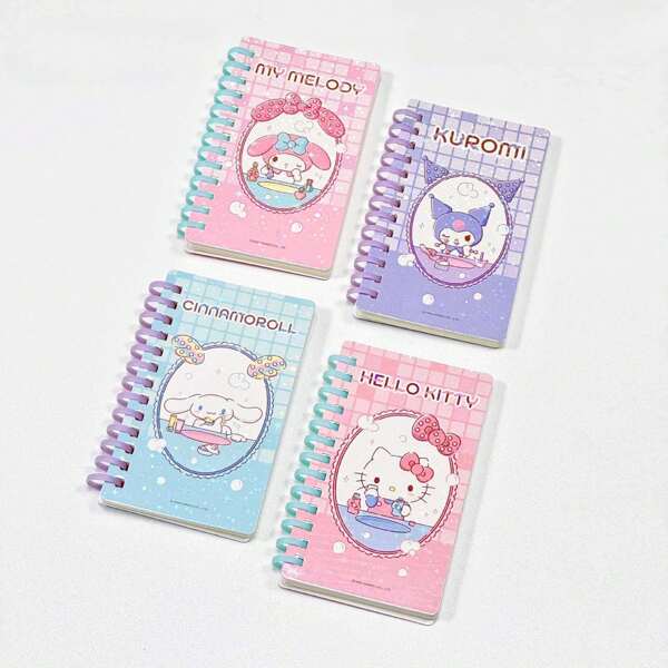 Sanrio 1pc/4pcs Sanrio Character Cartoon Pattern Square Memo Pad, Cute Portable Stationery Notebook For Writing, Record Keeping, Perfect For Back To School, Teacher Rewards, Student Gifts, Christmas, Valentine's Day, Father's Day, Mother's Day, Teacher's Day, Halloween, Easter, National Day, Children's Day, Women's Day, Birthdays