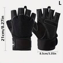 1 Pair Half Finger Gloves, Thin Fitness Workout Gloves, Anti-Slip Cycling Gloves For Outdoor