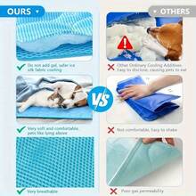 APPKER Large Rectangular Polyester Cooling Mat For Dogs And Cats In Summer - Absorbent Surface, Lightweight & Portable - Suitable For All Sizes, Cool & Comfortable Sleep Aid, Durable Pet Bed - Multicolor - View 9