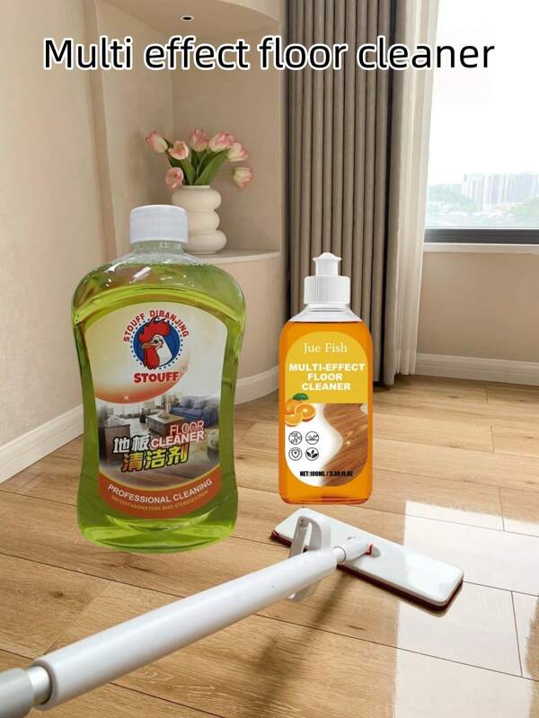 Multi Functional Floor Cleaner With Light Fragrance, Quick Drying, Stain Removal, Brightening And Gentle Cleaning For Floors, Tiles, Wooden Furniture, Stubborn Dirt And Stains
