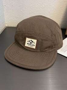 New 5-Panel Baseball Cap With Letter Embroidery, Fast Drying, Japanese Style Flat Brim, Unisex Outdoor Casual Breathable Adjustable Hat - A - View 19