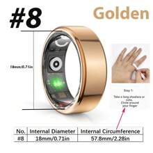 Anelli intelligenti per uomo e donna, per il fitness, con monitoraggio del battito cardiaco, del sonno, contapassi, calorie, impermeabili, tracker fitness per e Android
