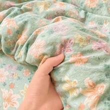 3pcs Set: 1pc Duvet Cover + 2pcs Pillowcase (No Filling), Fresh & Skin-Friendly Bedding Set, New Wrinkle Double Layer Gauze Duvet Cover, Cream Cloudy Soft Texture, Suitable For Home & Dorm, Single 150*200cm, Double 200*230cm