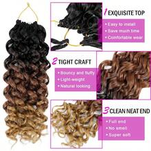7 Packs GoGo Curl Crochet Hair 10 Inch Short Curly Crochet Hair Beach Curl Water Wave Crochet Braids Synthetic Hair Extensions 10 Inch T1B 30 27 01 - T1B/30/27-10Inch(packof7) - View 4