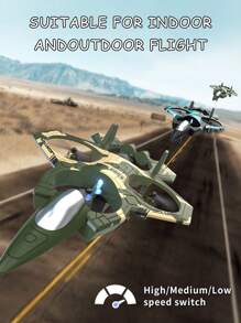 Planeador de combate RC, avión de juguete con giros de 360°, suspensión y piruetas, regalo de cumpleaños/festividad para niños