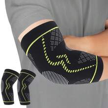 1Pair Elbow Compression Sleeve Elbow Brace Arm Sleeves For Tendonitis, Tennis Elbow, Golfers, Weight Lifting - Multicolor - View 1