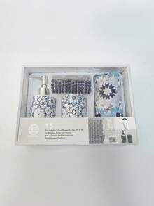 1 pieza Conjunto de cortina de ducha impresa multicolor. Cortina de ducha impermeable PEVC con ganchos para baño, bañera y cocina, decoración para el hogar y accesorios de baño de verano