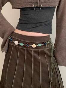 1 chiếc thắt lưng váy đính hạt kiểu Bohemian - Phụ kiện cổ điển đa năng, phù hợp cho các buổi đi chơi thường ngày, đi học, đám cưới và tiệc tùng, trang trí ngày Valentine, quà tặng cho bạn bè nữ. - A - Xem 9