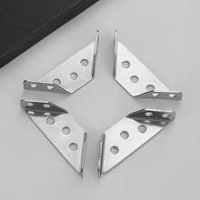 2pcs Stainless Steel Corner Braces With Screws, Multi-Purpose 90 Right Angle Support, Stainless Steel Angle Bracket, Shelf Brackets, Support Brackets For Drawers,Tables And Chairs,Cabinets,Wood Furniture