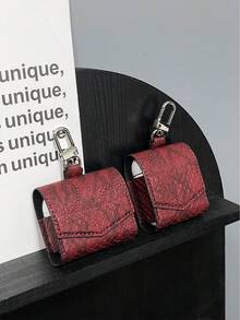 手提包 1 件石纹耳机保护套，简约设计，兼容 Apple 1/2、Pro 2/3、4 - 紅色 - 查看 7