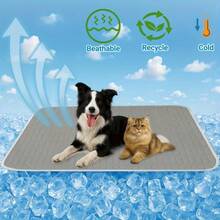 APPKER Large Rectangular Polyester Cooling Mat For Dogs And Cats In Summer - Absorbent Surface, Lightweight & Portable - Suitable For All Sizes, Cool & Comfortable Sleep Aid, Durable Pet Bed - Multicolor - View 3