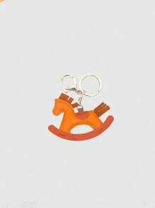 Dedoo Porte-clés charms accessoires à la mode minimaliste en blocs de couleurs, pendentif poney mignon, idées de cadeaux, porte-clés petits cadeaux pour femmes