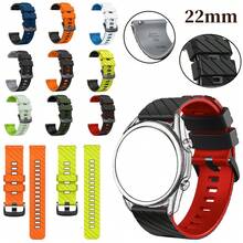 22 毫米硅胶表带，快速释放替换表带，带黑色不锈钢扣，适用于 Amazfit Watch T-Rex 3/Ultra GTR 4/3/3Pro/2/2e 柔软双色腕带，适用于 Suunto Watch Ocean/Race S/Vertical/9 Peak/5 Peak/9 Peak Pro/Raco/Grit X-Pro 可调节运动透气手链，节日礼物 - 彩色 - 查看 6