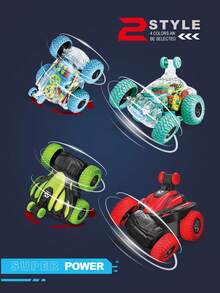 2.4G 4-Way Remote Control Electric Rotating Car - Wireless Remote Control Car For Kids - Cool Stunt Rotating Car - 360 Degree Rotating Toy Car With Lights - Gift For Boys, Back To School