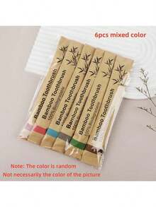 10/20/30/50/60支竹牙刷套装，软毛设计，适合敏感牙齿和牙龈，提供全面的口腔卫生，适合日常居家使用。适合旅行和酒店 - 彩色 - 查看 5