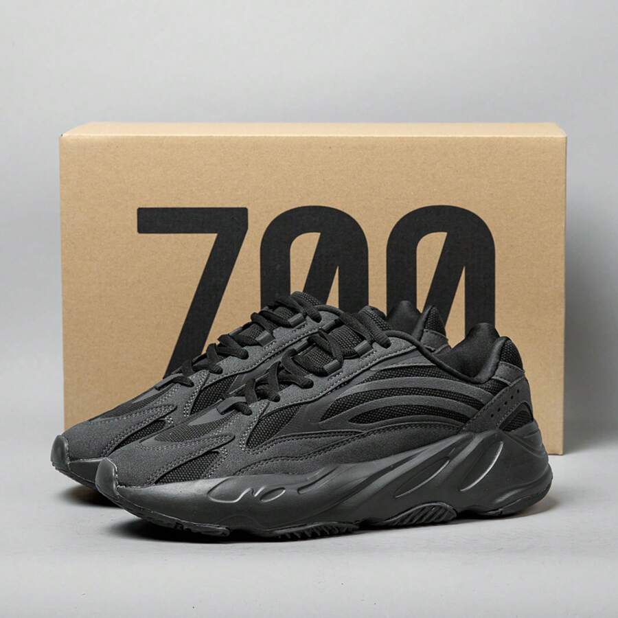 Men's Sports Shoes Outdoor Casual Dad Shoes Lightweight Non-Slip Breathable Soft Sole, Suitable Casual, Sports, Running, Stage, Party, All Seasons, Y2K Style - 700v2黑魂 - 查看 1