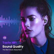 1 Pair Of Wireless Earbuds With Microphone, 5.3-Inch In-Ear Headphones, Stereo Surround Sound, ENC Noise Cancellation, Touch Volume Control, Polymer Battery, With USB Type-C Charging Case, Suitable For Exercise And Sports, Adults - Plastic Material - Advanced Black - View 6