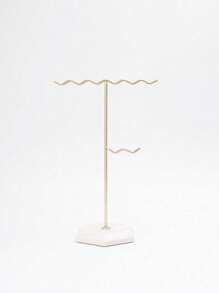 1 Minimalist Style Metal Jewelry Rack, Bracelet, Necklace, Watch Display Standjewelry Box,Jewellery Box,Jewelry Organiser For Women And Girls,Jewelry Holder, Ideal For Halloween Earrings,Necklace,Rings,And Wedding Accessories;Also Suitable For Home Decor And Bridesmaid Gift Back To School