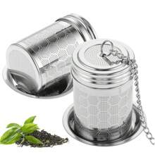 Tea Strainers For Loose Tea, Extra Fine Mesh Tea Infuser, 304 Stainless Steel & Updated Slim Threaded Lid, Tea Strainers Teas Infuser Strainer Filters For Teas, Tea Infuser Strainer - Stainless Steel Strainers For Loose Leaf Tea, Steeper, Fine Mesh Ball Holder With Chain Hook And Lid, Reusable Filter Bags Diffusers, Loose Leaf Tea Steeper For Black Tea
