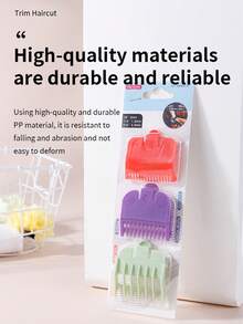 2Pcs/3Pcs Hair Clipper Limit Comb Set, ABS Waterproof Electric Hair Trimmer Guide Combs Attachment, Multi Size Colorful Cutting Guards For Barber Salon, Home DIY Hair Cutting Styling Accessories - Multicolor - View 6