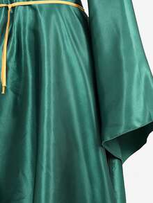 Renaissance Dress Women  Medieval Faire Costumes Halloween Cosplay Over Dress Retro Gown Long Dress - 墨綠色 - 查看 6
