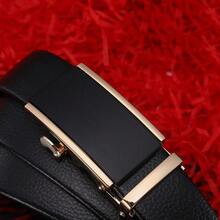 Men Automatic Buckle Belt Custom Engraved Name Logo PU Leather Waist Belts For Jeans Father's Day Personalized Gift