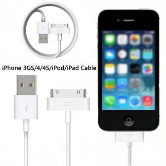 30 Pin USB Charging Cable Compatible With IPhone 4S 4 3GS IPad 1 2 3 IPod Charger Cable