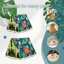 ITANDME Meerschweinchen Versteck, Hamsterhaus ohne Montage - Doppelseitiges Franse Design Kleintierhaus Tunnel leicht zu reinigen, Kleintier Bett für Igel, Ratte