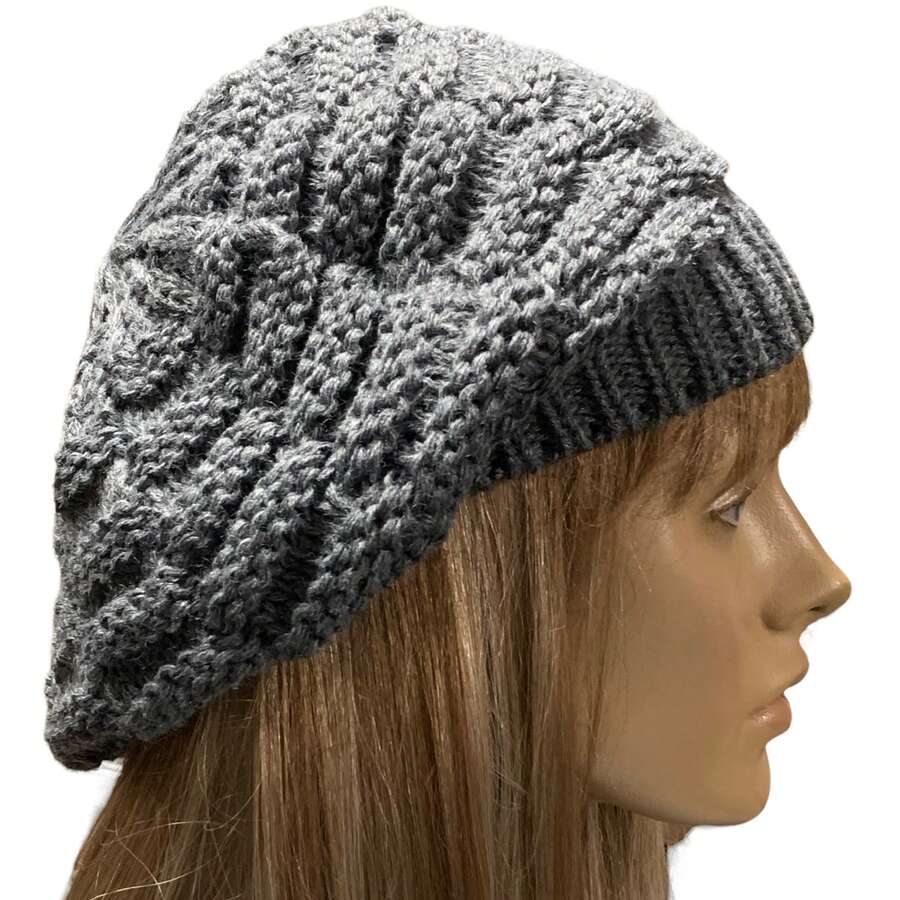 Women Beanie Hat - Màu xám đen - Xem 1
