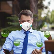 2025NIOSH Approved  Mask Particulate Respirators, Pack Of 60  Face Masks, Individually Wrapped,White - 50 Pack - White - View 5
