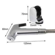 An Der Wand Montiertes Duschkopf-Set, Multifunktionales Hand-Toilettenspray, Bidet-Badezimmerbrause, Toiletten-Sprühpistolen-Set Mit 1,5 M Schlauch + Festem Sitz, Zum Duschen, Bodenreinigen, Waschen Des Toilettensitzes, Blumengießen, Autowaschen