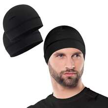 1/2 Pcs Men's And Women's Skull Cap Helmet Lining, Winter Wool Bicycle Cap, Skull Cap Under The Helmet, And Running Bicycle Cap