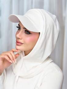 2pcs Sun Protection Face Mask Hat Combo, Unisex Breathable Neck Gaiter - Windproof, Elastic Solid Color Balaclava Suitable For Outdoor Riding And Casual Wear, Perfect For Beach Vacation Activities
