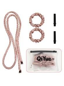 4 件套无热卷发棒泡沫海绵卷发棒睡眠美容大波浪花朵卷发棒 4 件套，卷发棒隔夜延长无热大波浪卷发棒，返校，旅行度假必需品，女士发饰 - 彩色 - 查看 5