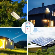 Senmeo Dual-Row 4500mAh Battery Ultra-Bright Commercial Outdoor Solar Light - From Dusk To Dawn, Automatic Control, Waterproof And Dustproof, Supports Remote Control, Suitable For Porches, Courtyards, Garages, Etc. - Light Bulb Style 02 - View 3