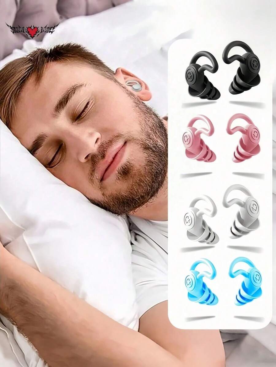 2 件降噪耳塞，NRR 40dB 超舒适硅胶可重复使用耳塞，适合睡眠、打鼾、游泳、学习、音乐会、降噪和听力保护 - 均碼 - 查看 1