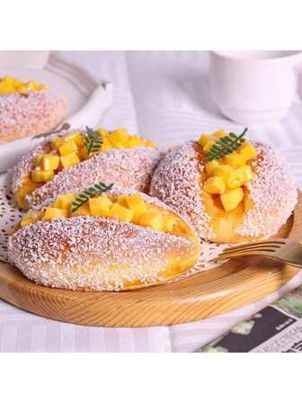 1 pièce Modèle de gâteau de fruits artificiels réalistes, accessoire de décoration d'intérieur, parfum doux, accessoire photo boulangerie (fait main, pas garanti d'être 100% identique)