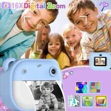 Sofort-Muster Kamera für Kinder, 1080P HD Digitalkamera für Kinder, Lernspielzeug für Kinder von 3-12 Jahren, Kamera Geschenke für Geburtstag Urlaub Reise