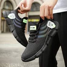 Zapatillas de Moda Transpirables para Mujeres Zapatos de Correr Cómodos Zapatos Casuales Unisex Tenis Masculino Zapatos Deportivos Ligeros - Verde - Ver 2